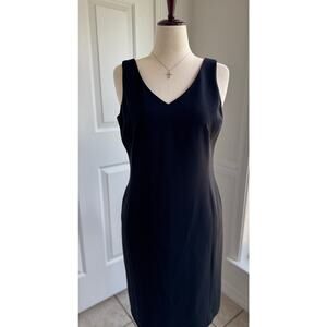 Jones New York Platinum Black Sleeveless Sheath Dress